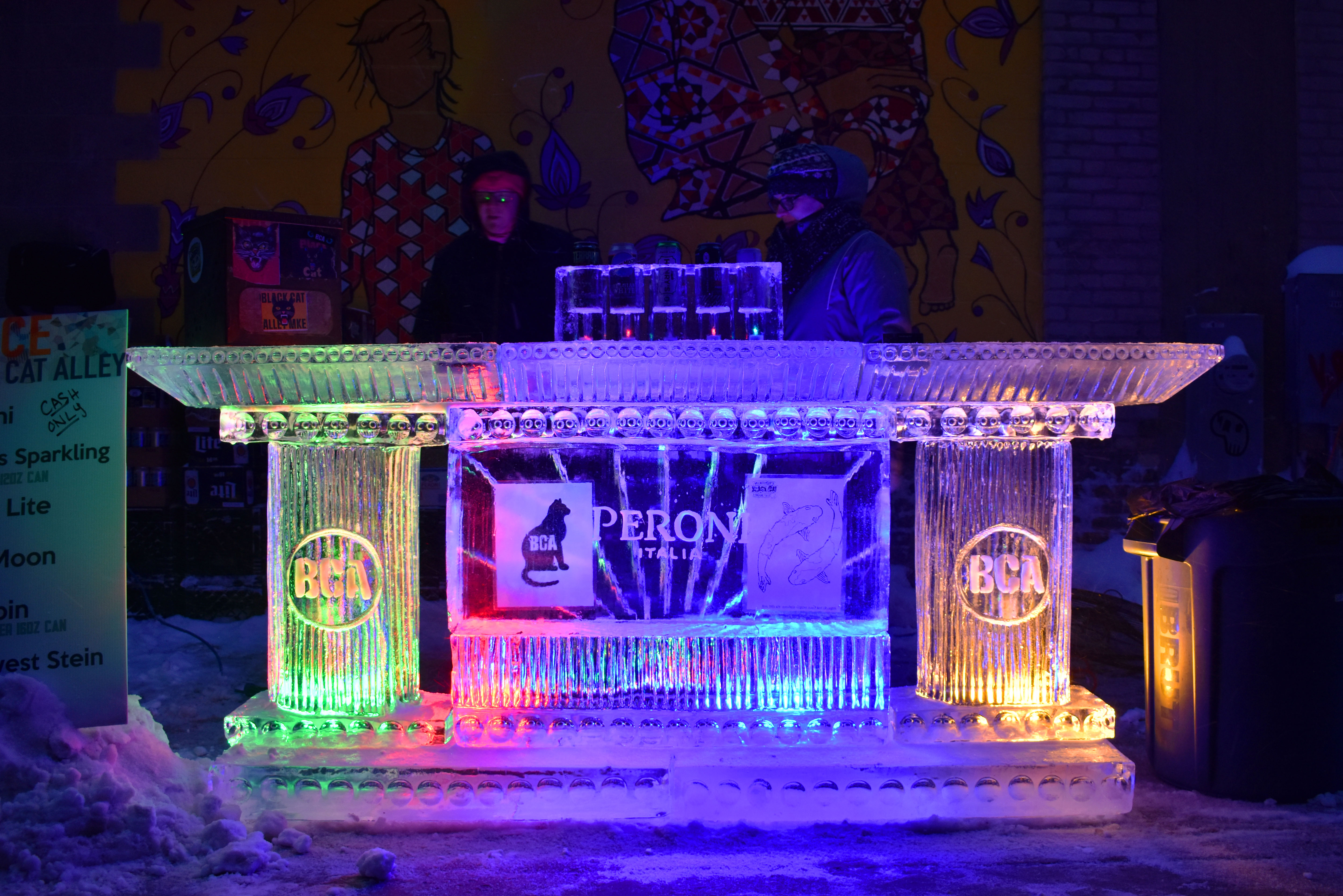 Ice bars open this weekend in the Third Ward and in Black Cat Alley, just in time for snow